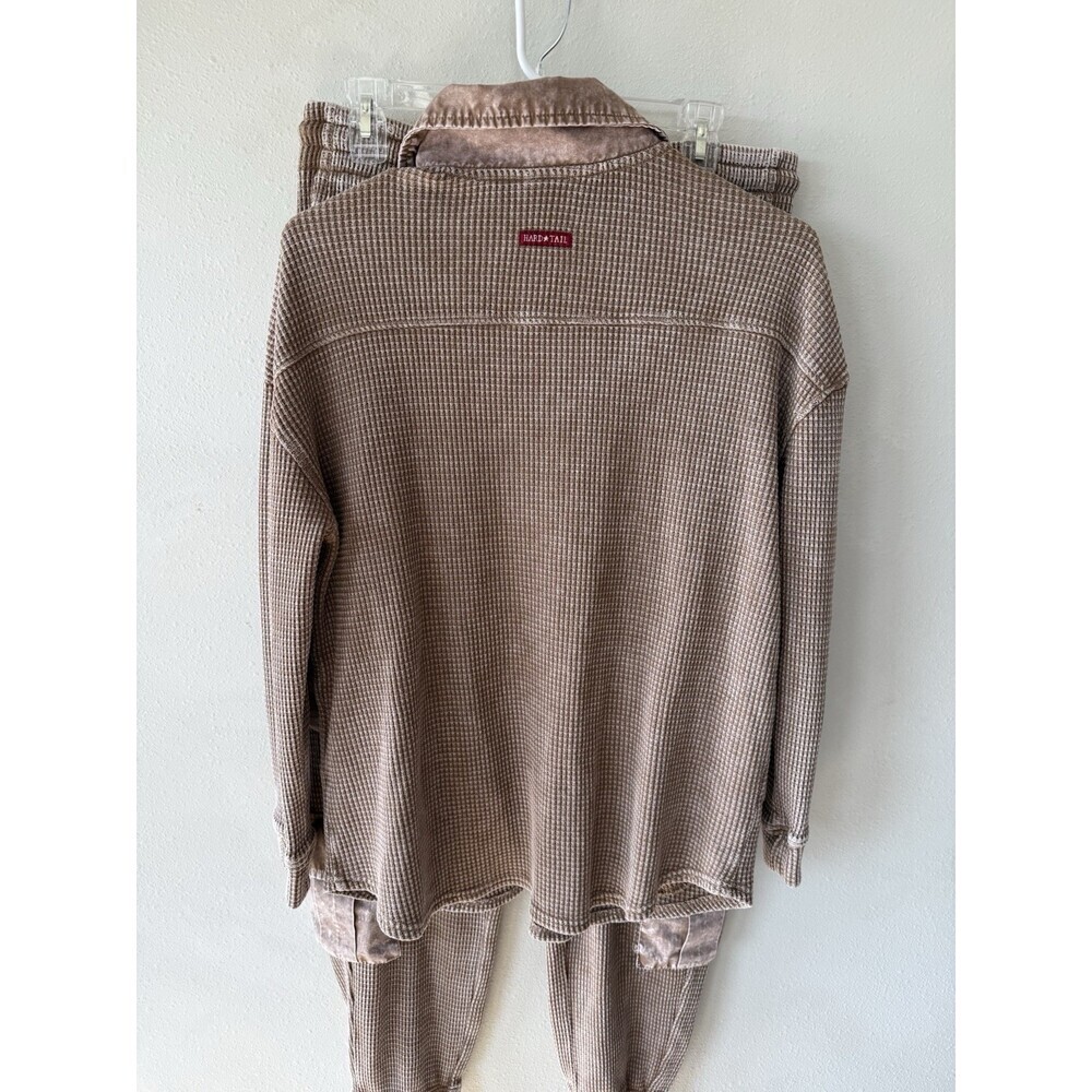 Hard Tail Hardtail Womens Waffle Knit Sweatshirt & Pants Joggers Set Medium M - Picture 3 of 6